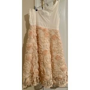 Revolve Lotus One Shoulder Dress Rosette Floral Party Cocktail Dress Size‎ L
